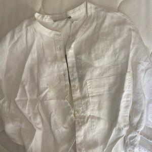 Everlane M Linen “Billow” Blouse in White